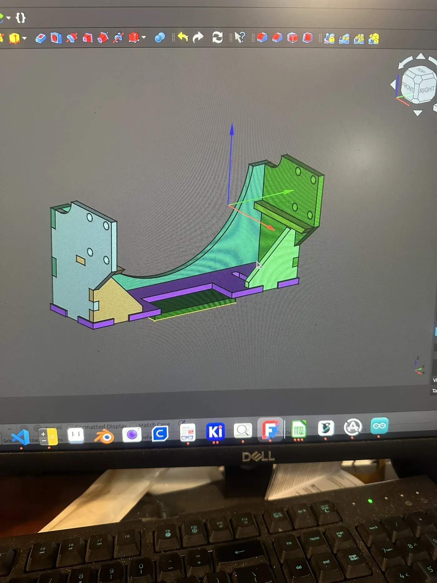 Engine mounting cradle in 3D